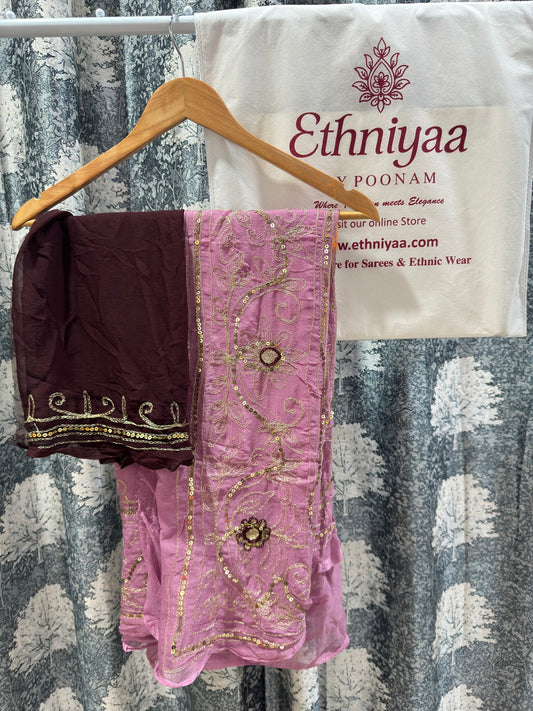 Chiffon Saree with Heavy Embroidery Work🦄