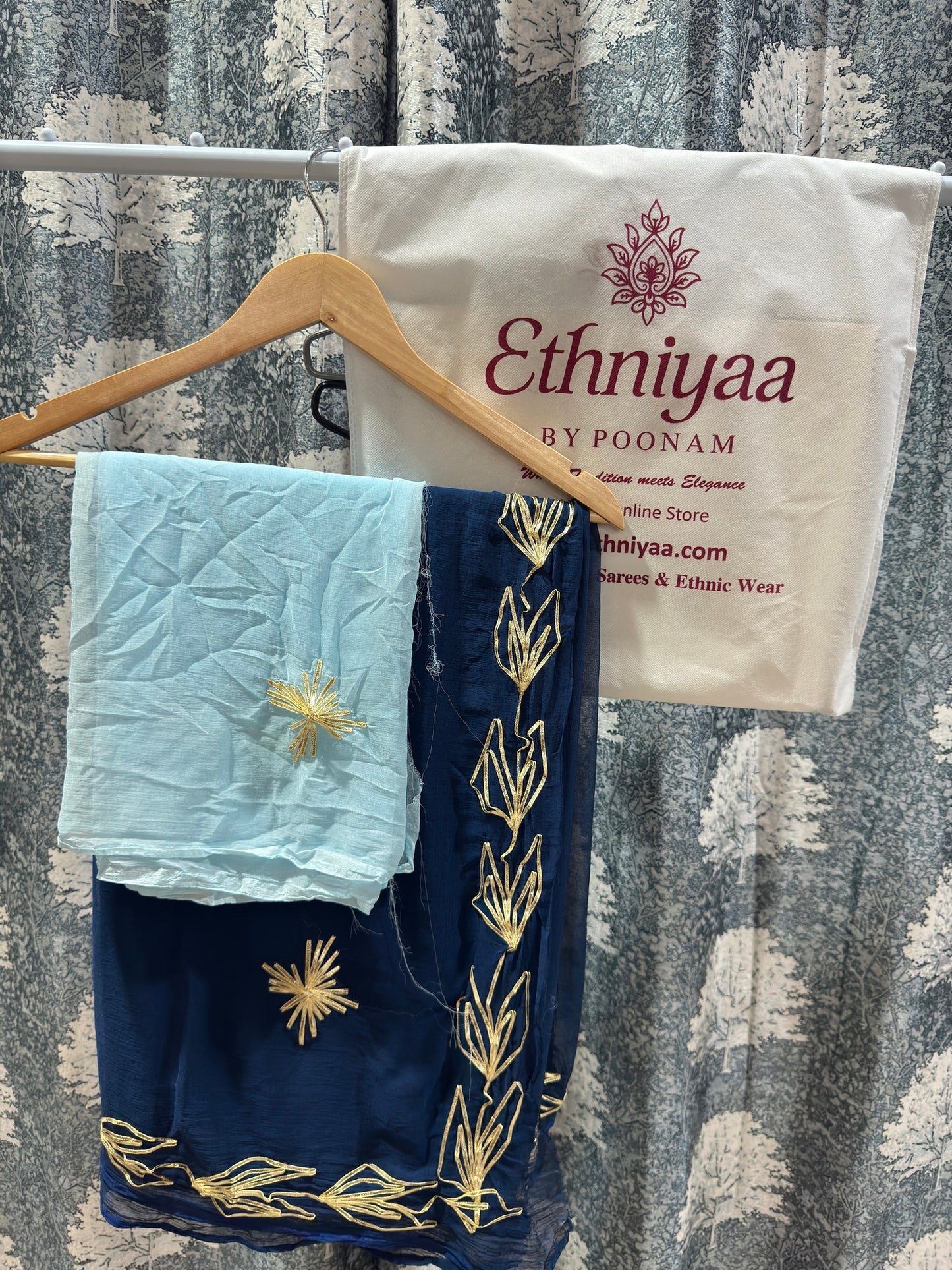 Elegant Soft Chiffon Saree with Kaccha Gota Work