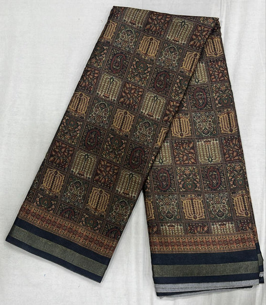 Black Tussar Art Silk Saree🪸🐚