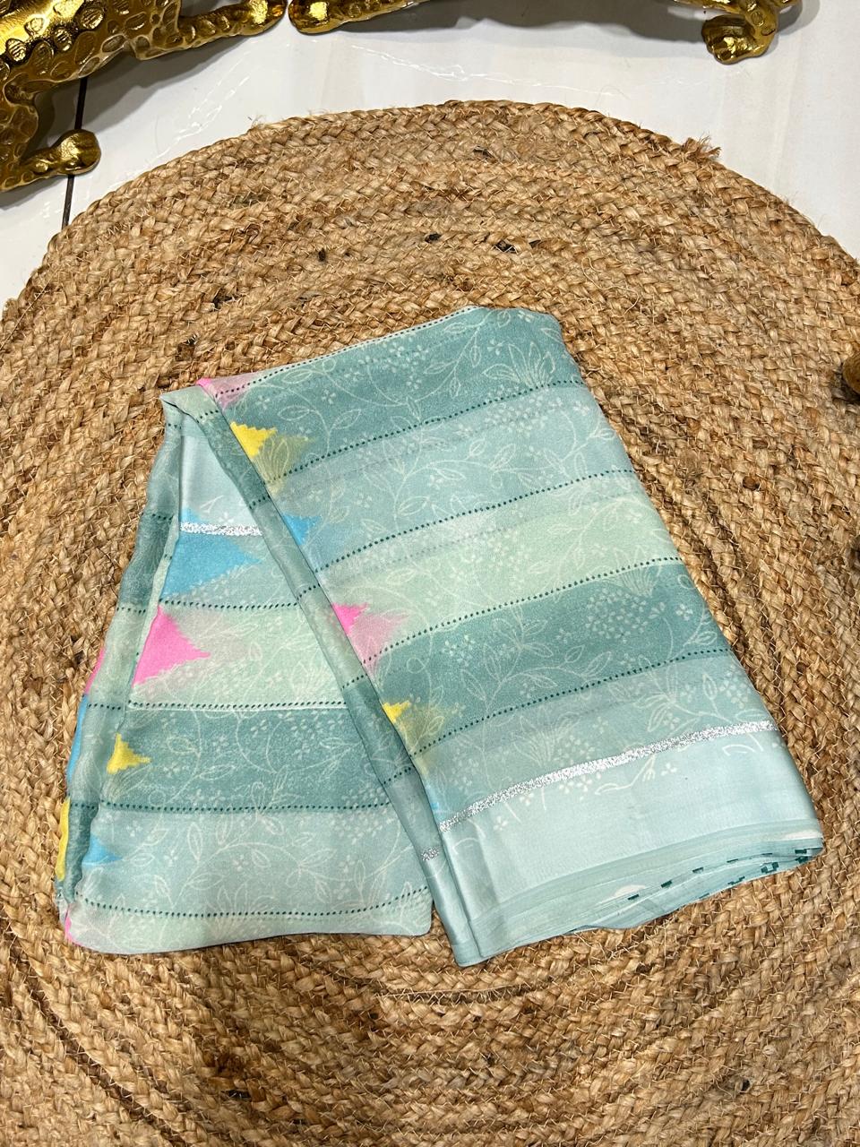 Pastel Printed Soft Silk Sareešš„
