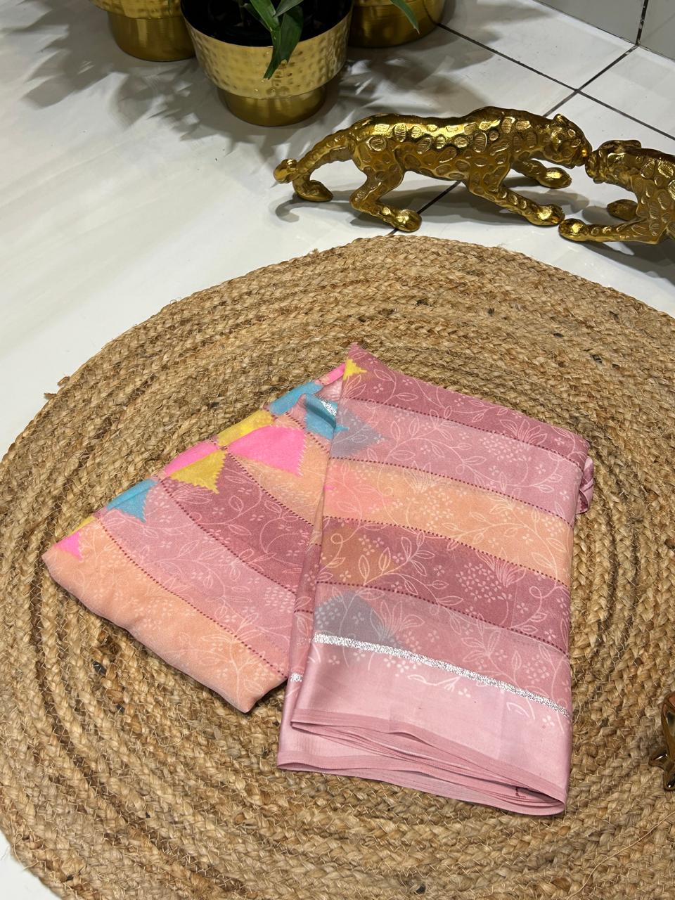 Pastel Printed Soft Silk Sareešš„