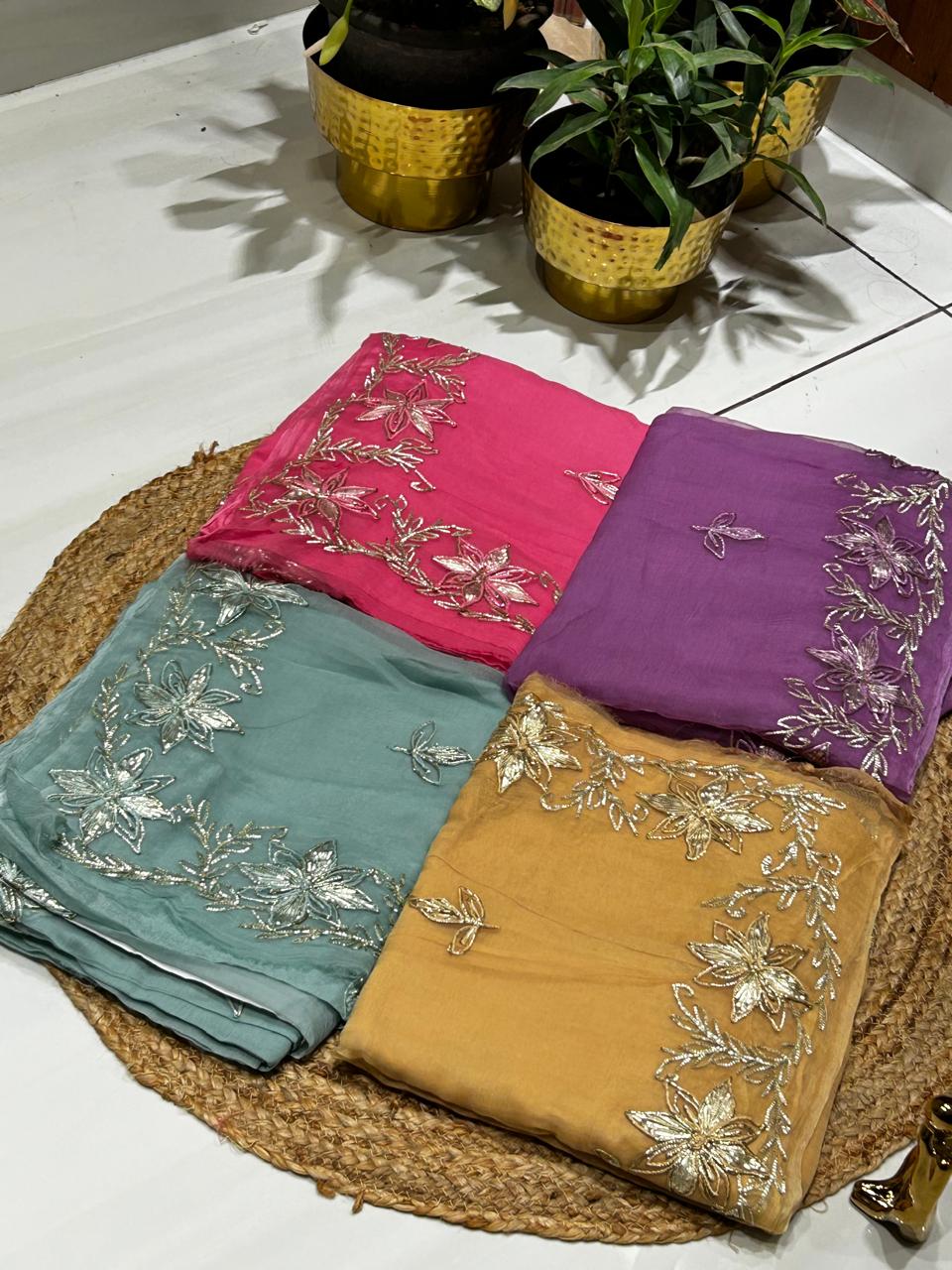 Elegant Chiffon Saree✨🧵