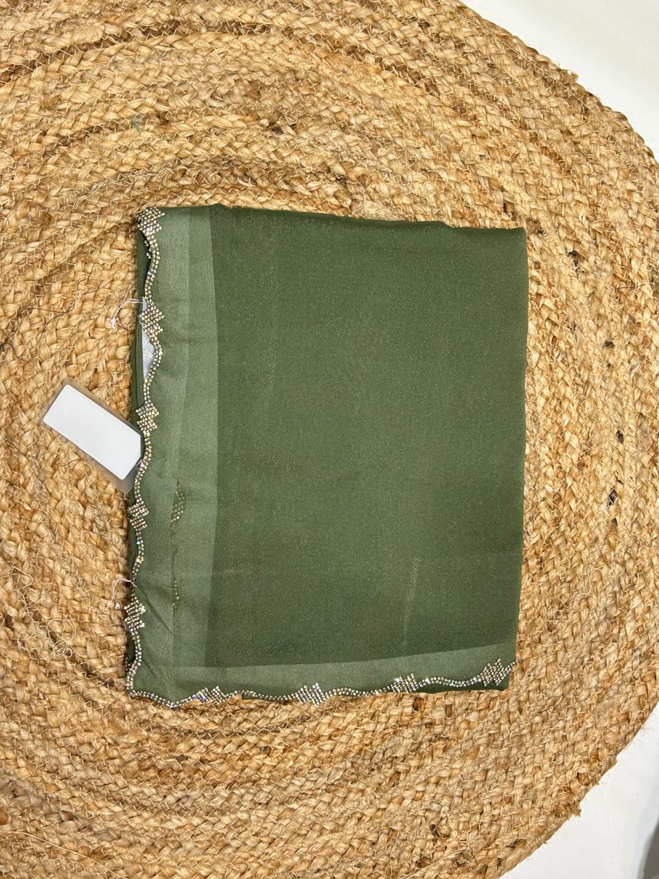 Noor Plain Premium Georgette-Chiffon Mix Sareeš¾āØ