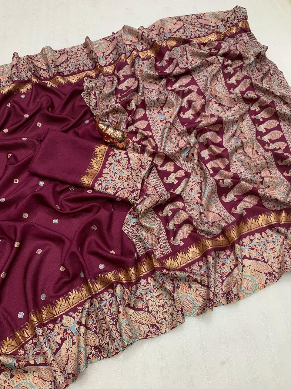 Bandhni Art Silk Saree🪸❄️