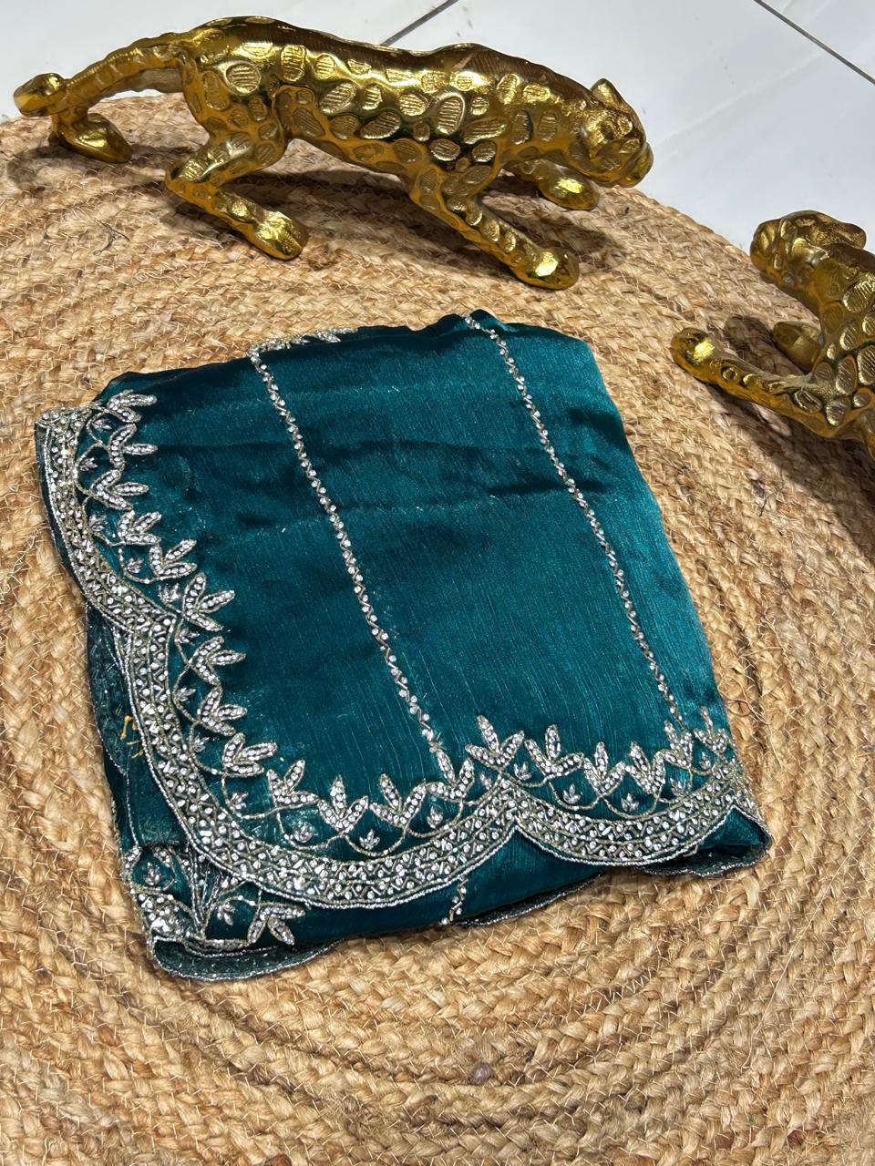 Premium Crush Tissue Silk Saree 🦋🪻