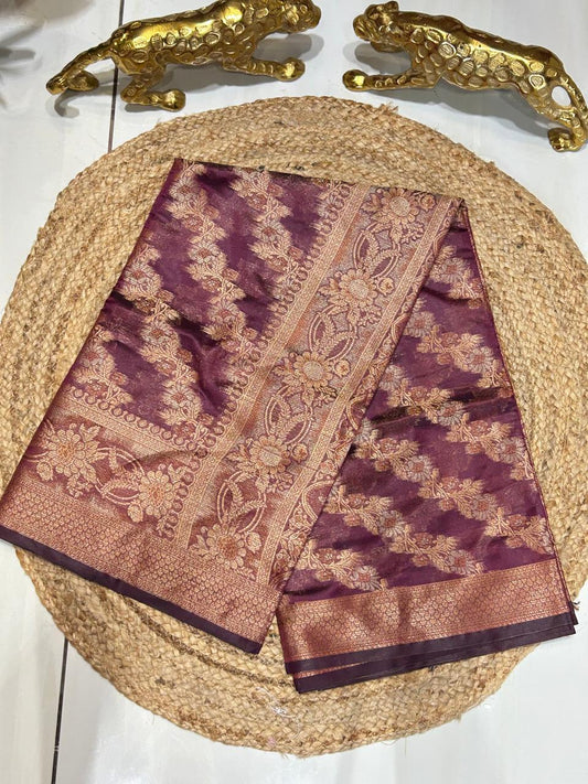 Banarasi Silk Saree with Zari Work✨🍁