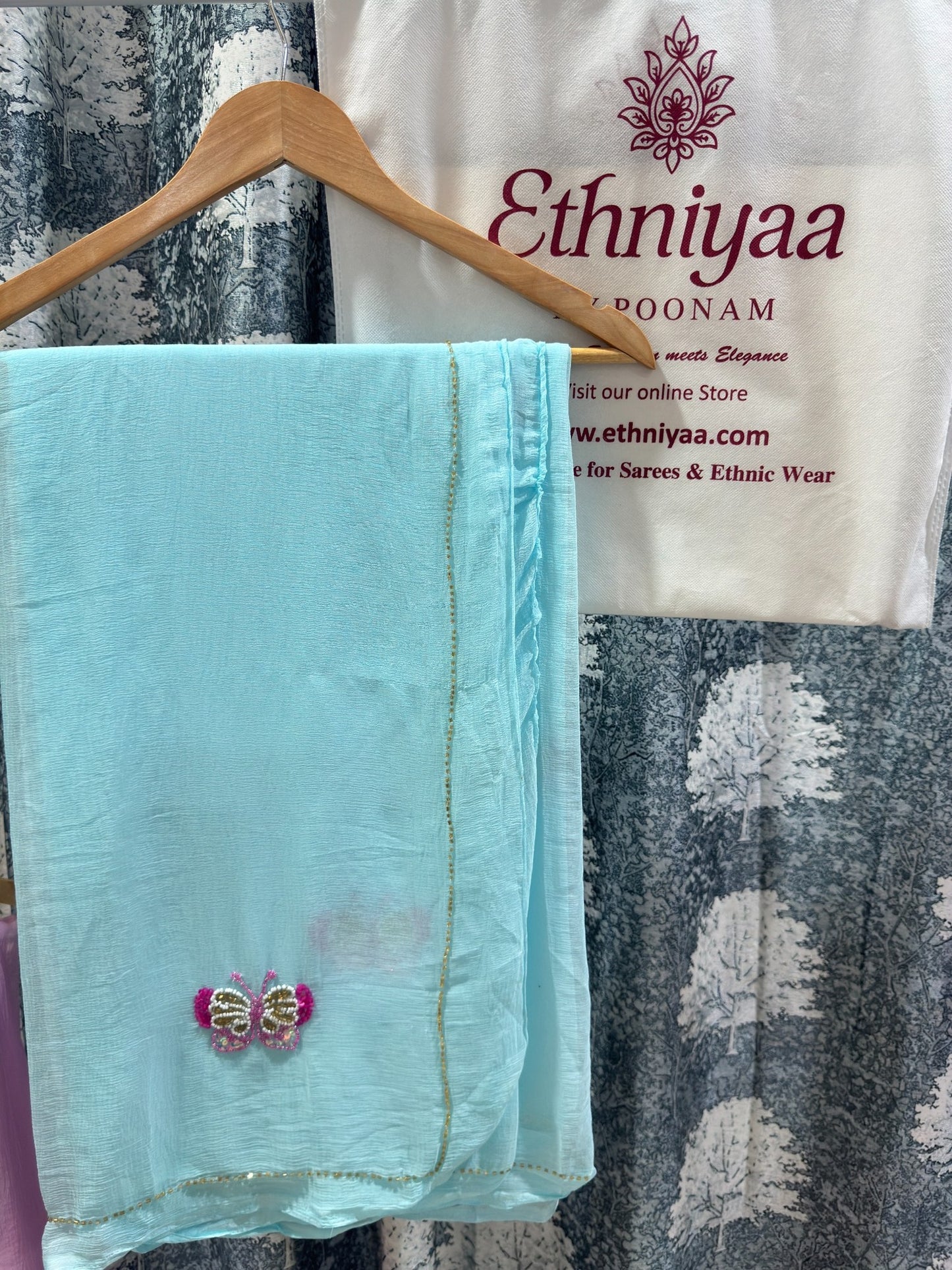 Butterfly Embellished Soft Chiffon Saree Collection🦋
