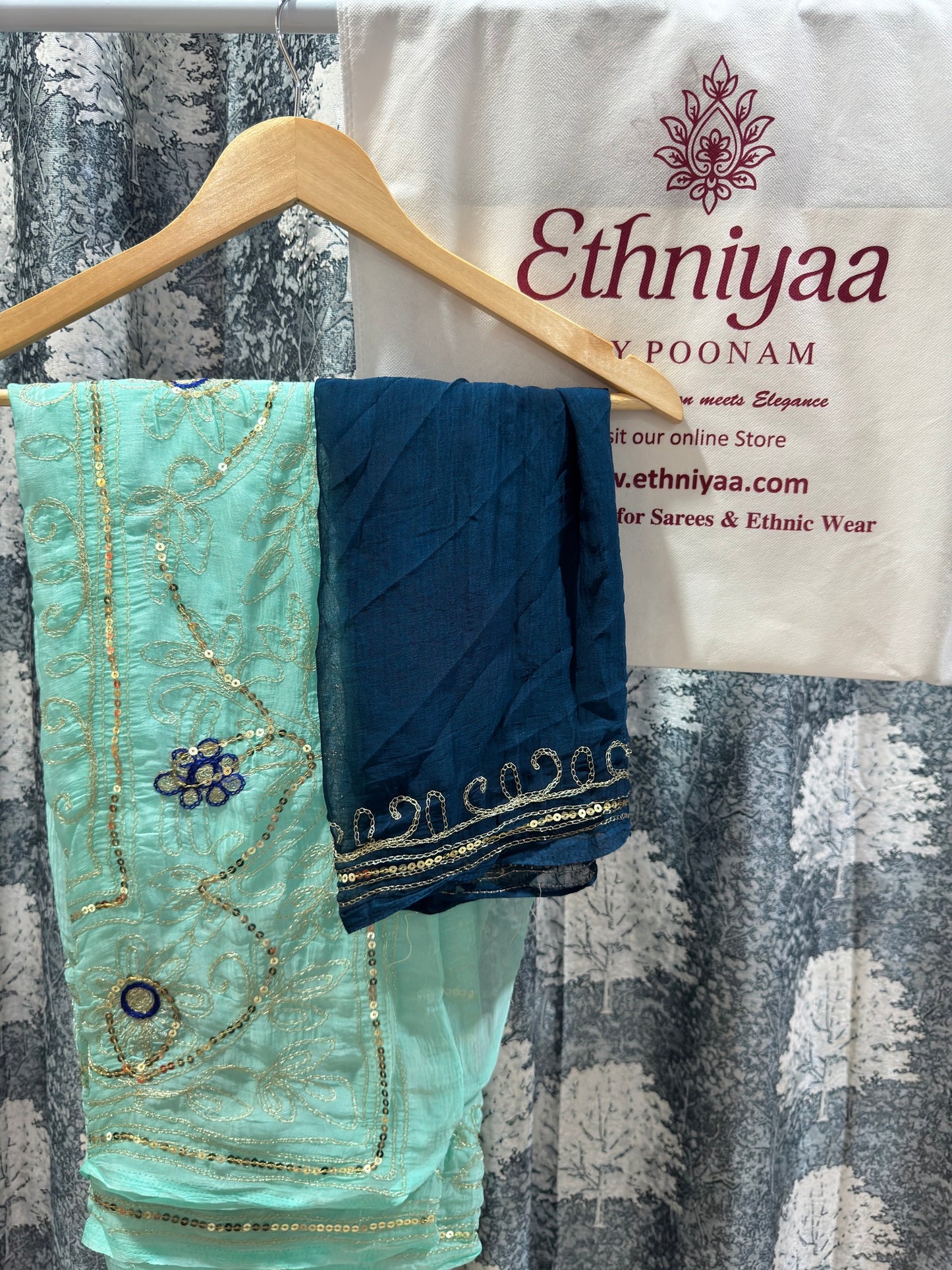 Chiffon Saree with Heavy Embroidery Work🦄
