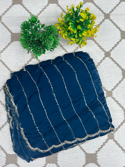 Premium Fancy Silk Saree – Handwork Designer Saree🤍💙