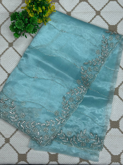 Premium Organza Handwork Saree –  Designer Saree