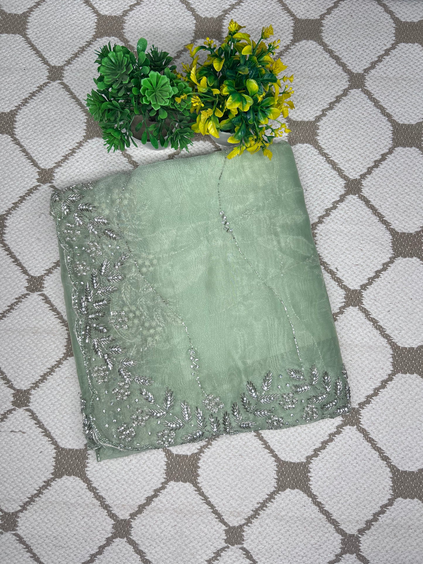 Premium Organza Handwork Saree –  Designer Saree