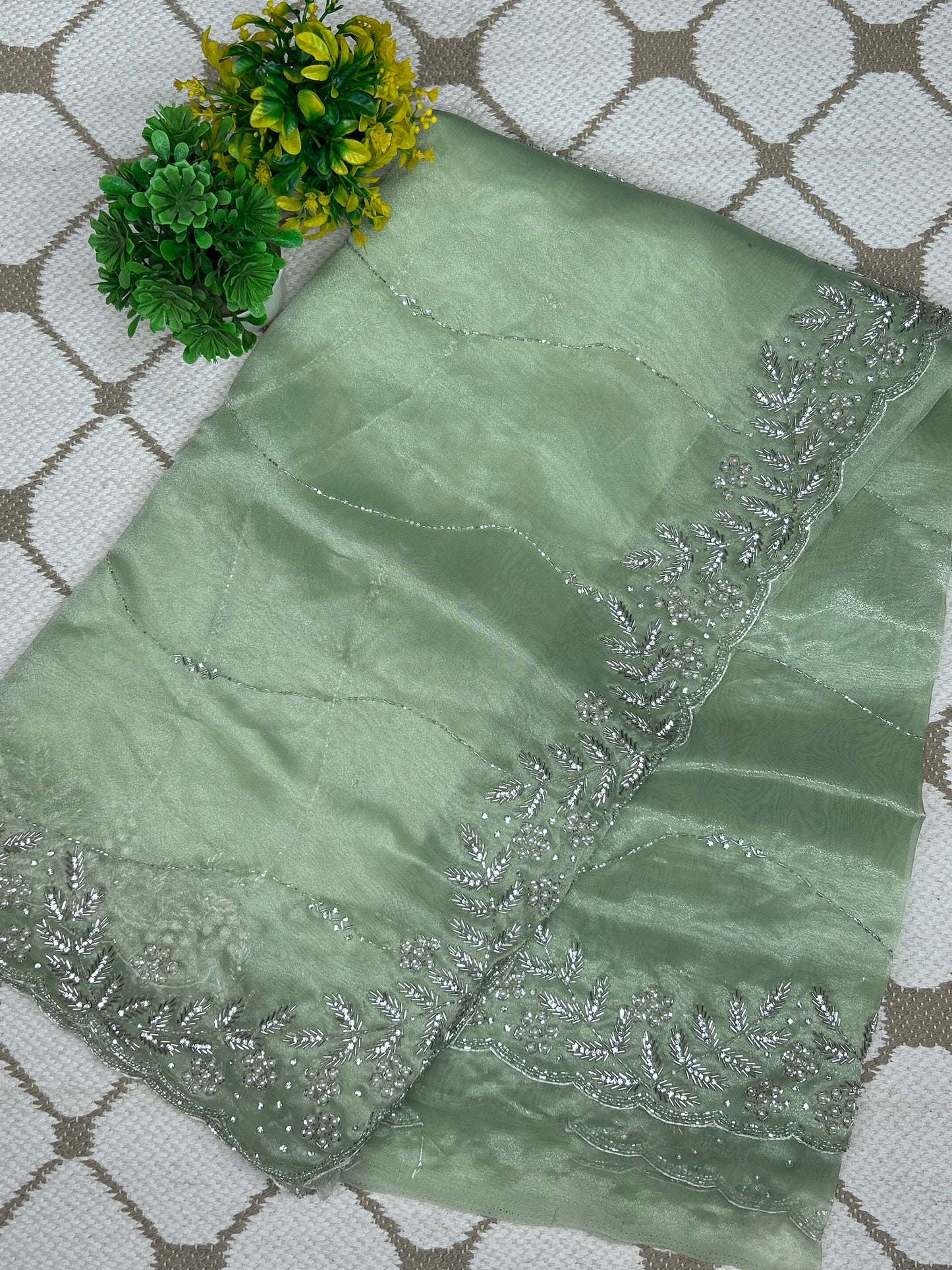Premium Organza Handwork Saree –  Designer Saree