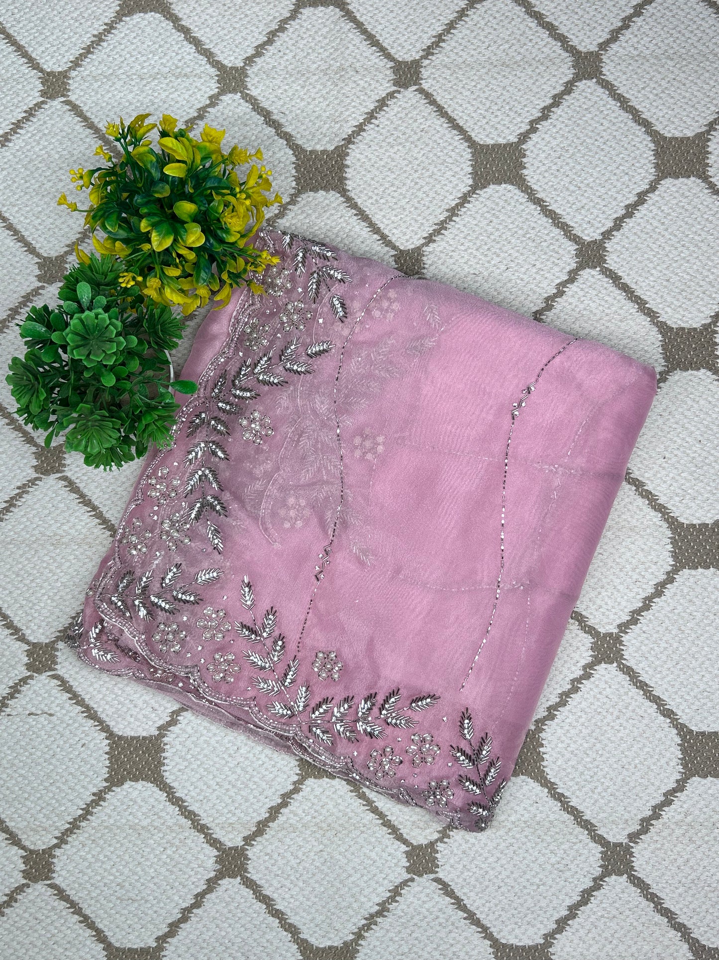 Premium Organza Handwork Saree –  Designer Saree