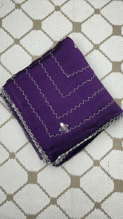 Premium Organza Georgette Crush Handwork Saree☔️
