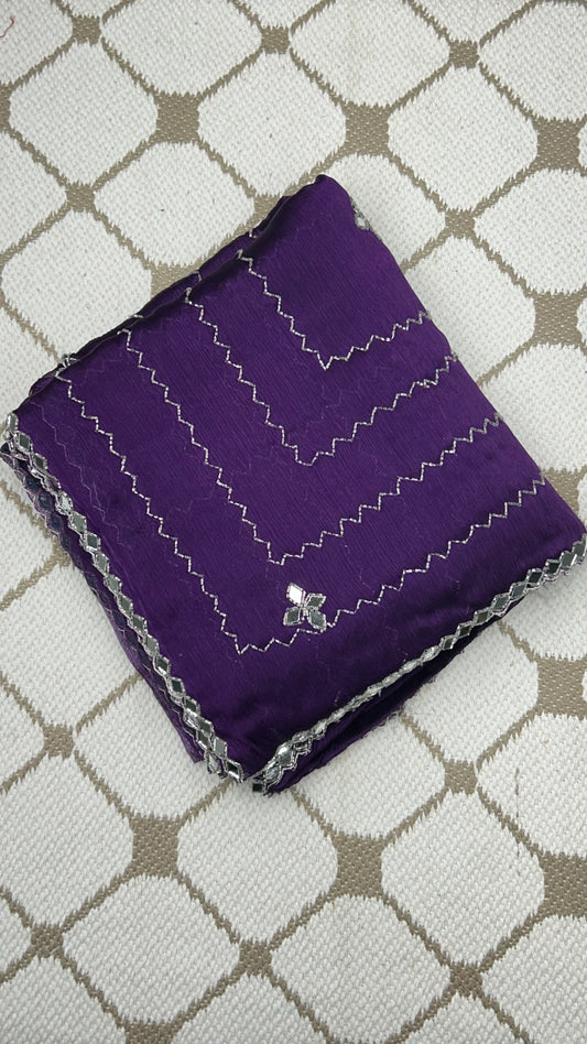 Premium Organza Georgette Crush Handwork Saree☔️