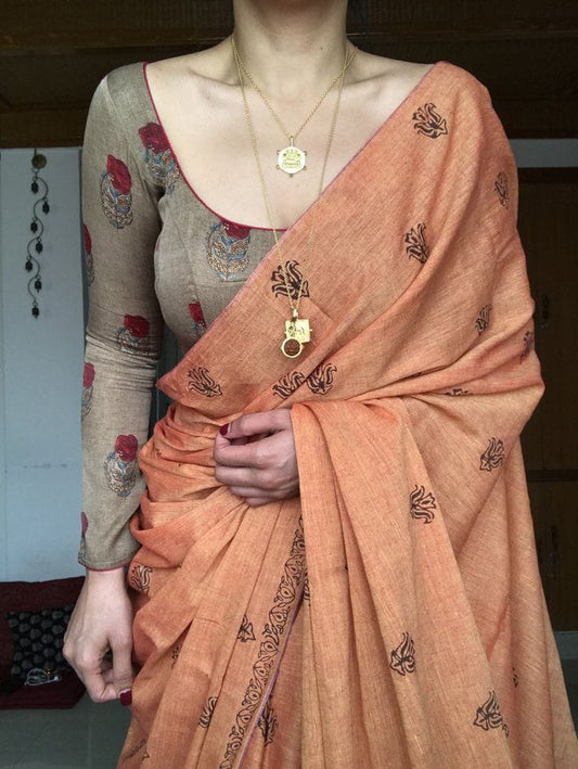 MUL MUL COTTON WITH JAIPUR BLOCK PRINT