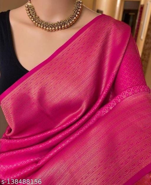 Jari Work Silk Saree With Rich Pallu