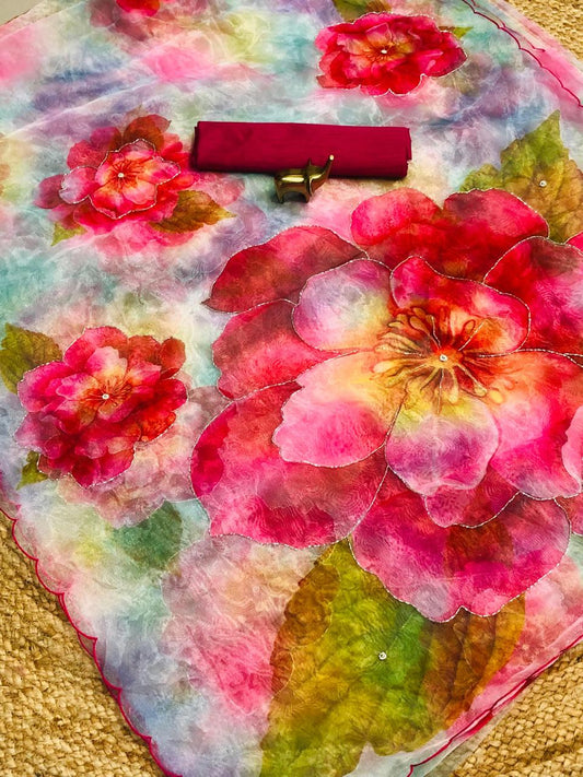 Soft Pure Organza Sarees🌺🌺