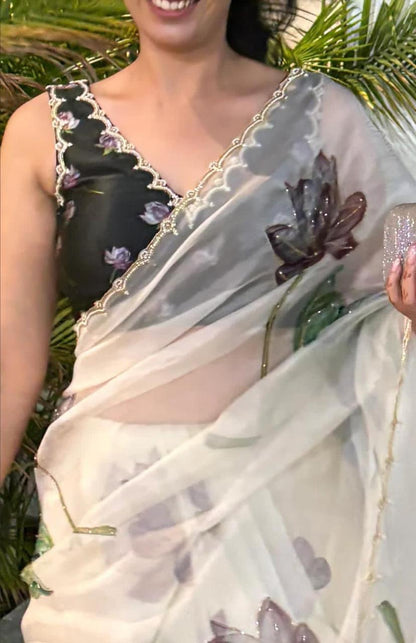 Pure Soft Teby Silk Saree with handwork💪🏻🫰🏻