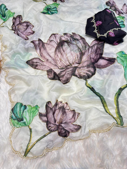 Pure Soft Teby Silk Saree with handwork💪🏻🫰🏻