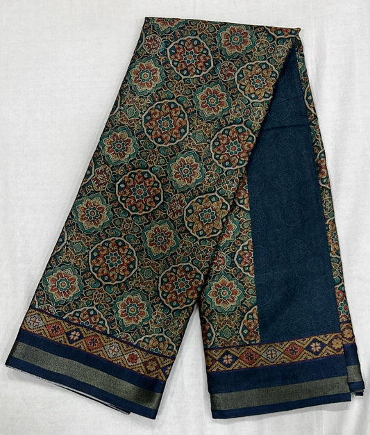 Black Tussar Art Silk Saree🪸🐚