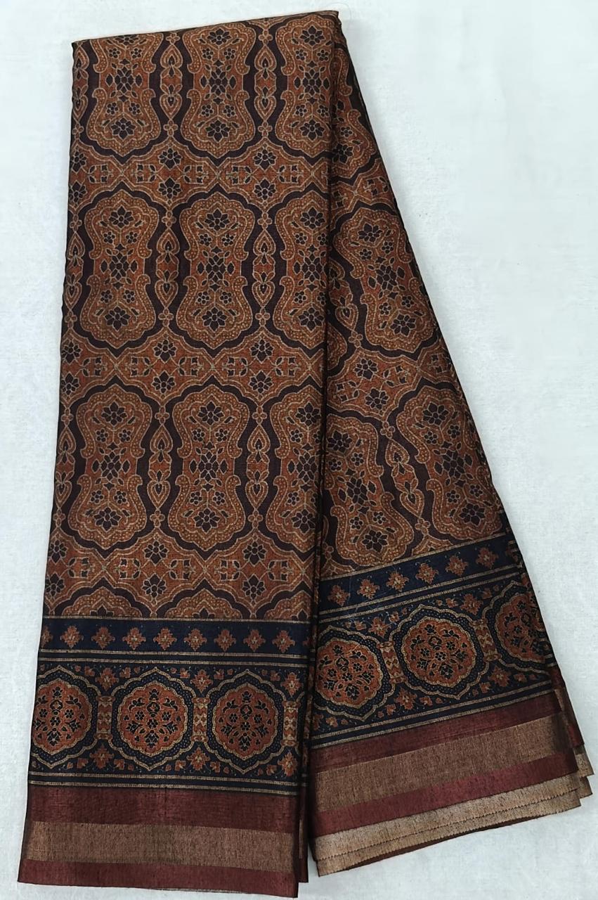 Black Tussar Art Silk Saree🪸🐚