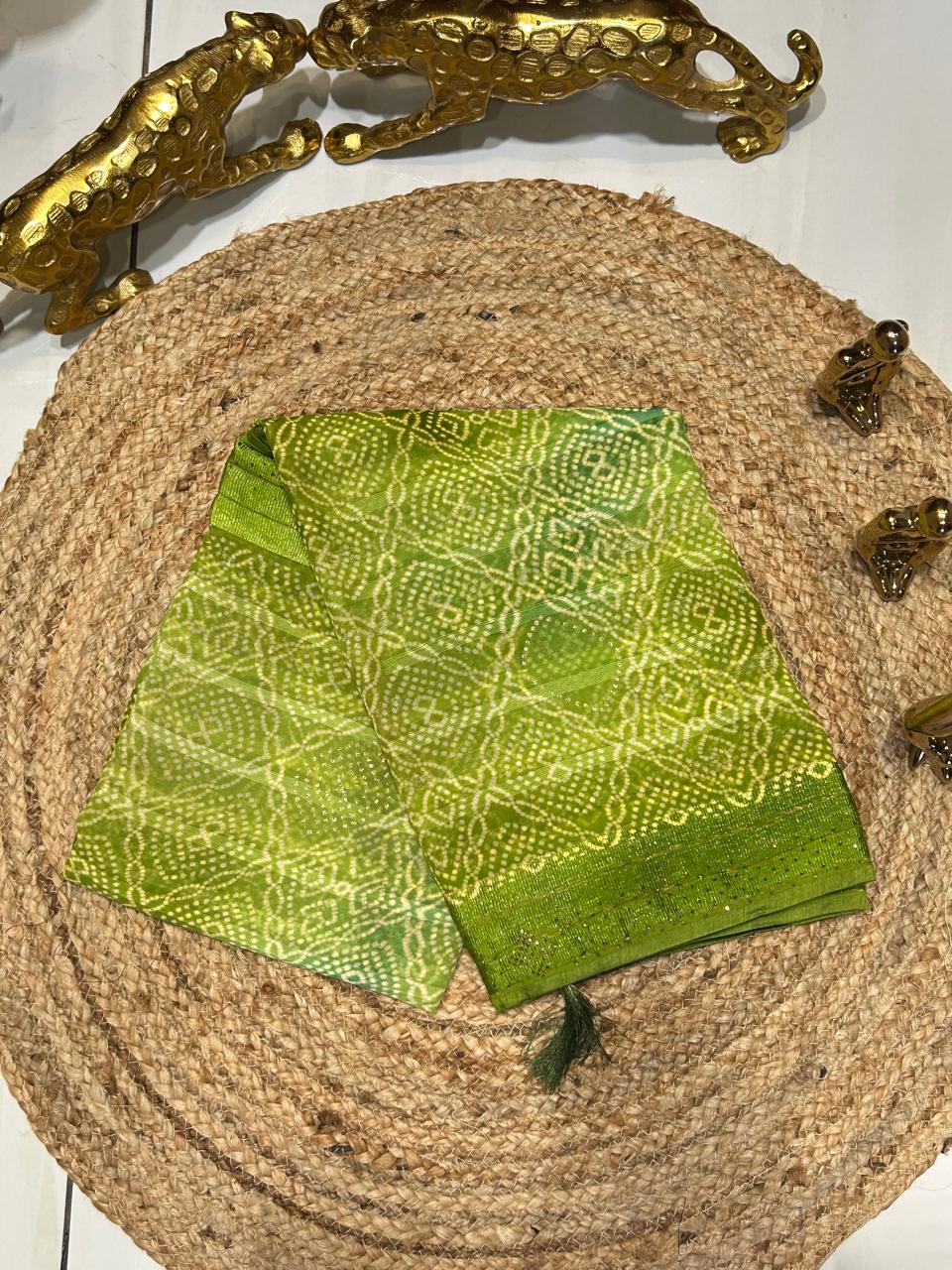 Traditional Bandhej Soft Georgette Silk Saree🌸🌺