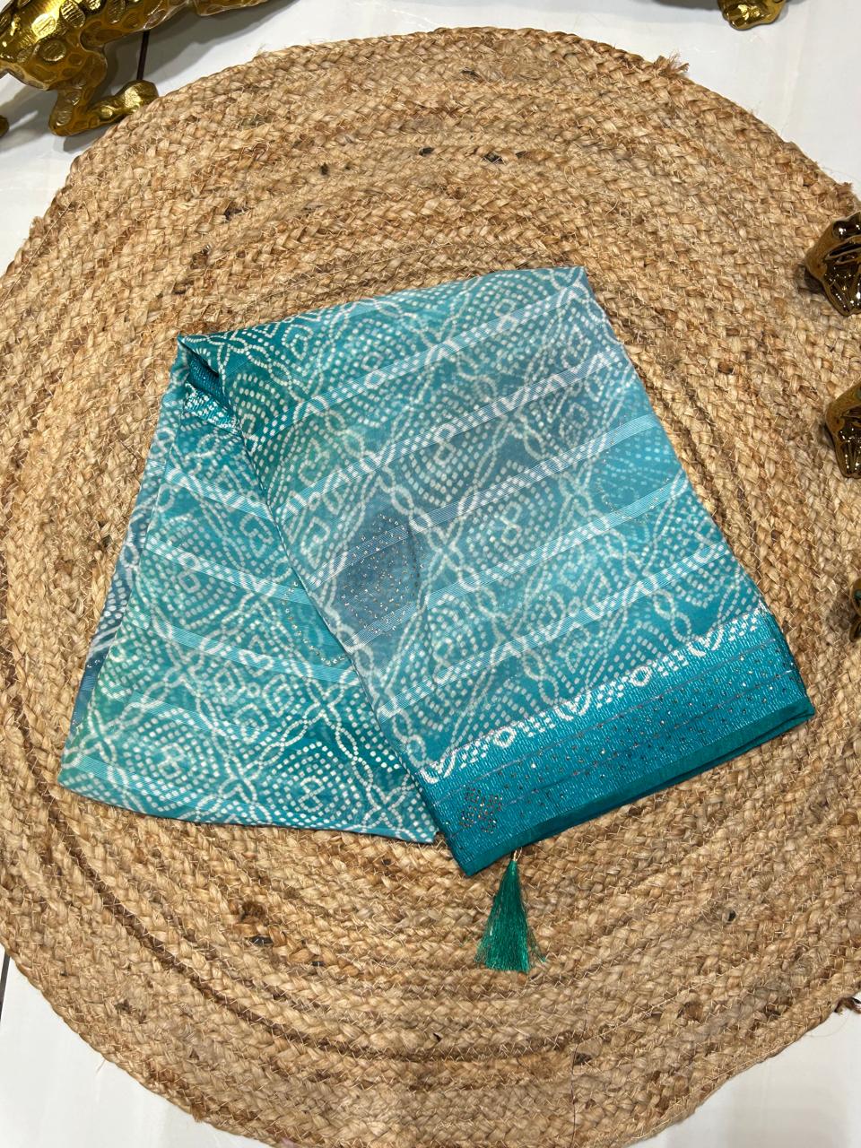 Traditional Bandhej Soft Georgette Silk Saree🌸🌺