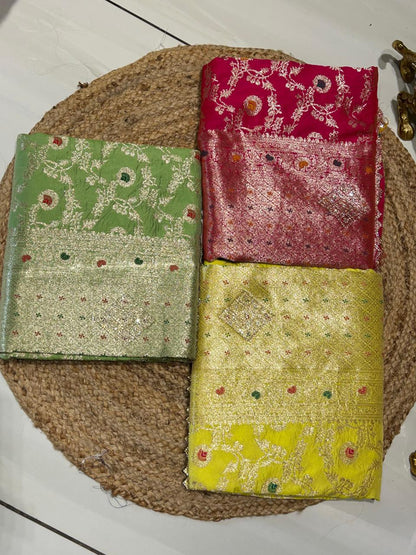 Premium Banarasi Silk🌺🌱🌼