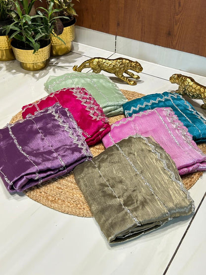 Soft Crush Tissue Saree🌸🦋