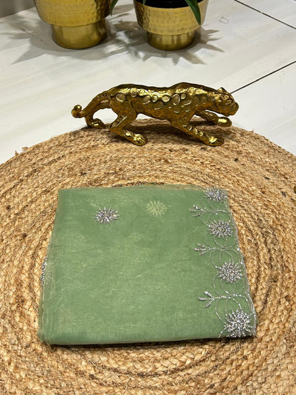 Premium Organza saree with Stone Work 🌺🌸