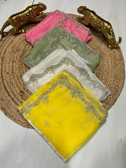 Premium Fancy Silk With Stone Work❄️🌼