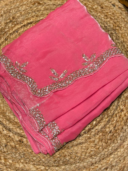 Premium Fancy Silk With Stone Work❄️🌼