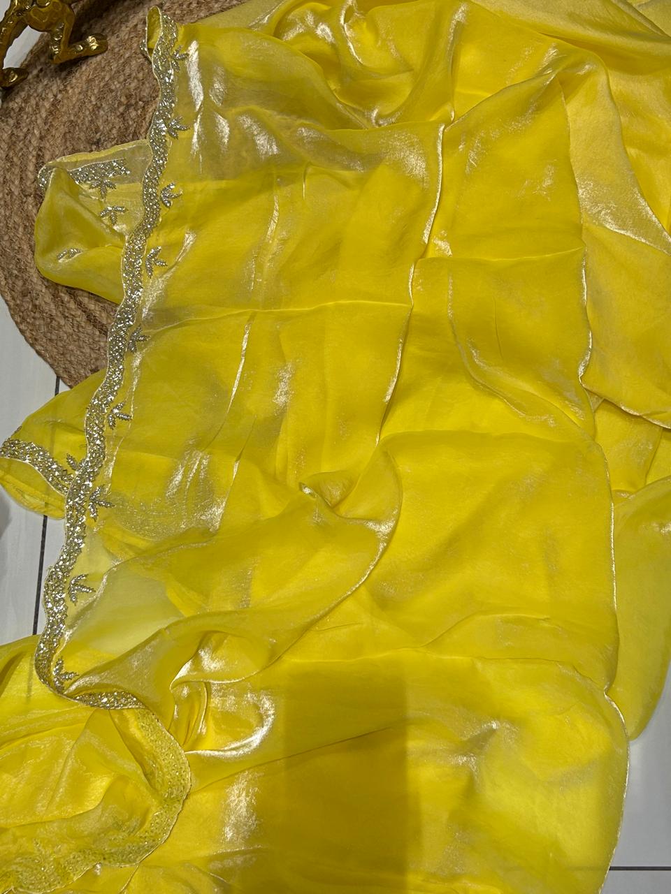 Premium Fancy Silk With Stone Work❄️🌼