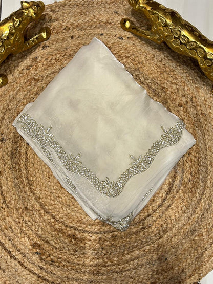 Premium Fancy Silk With Stone Work❄️🌼