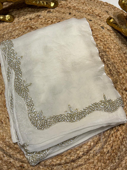 Premium Fancy Silk With Stone Work❄️🌼