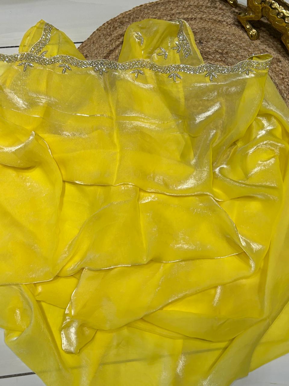 Premium Fancy Silk With Stone Work❄️🌼