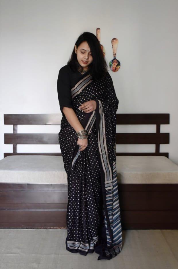 Tussar Silk Saree With Digital Print🫐🍇