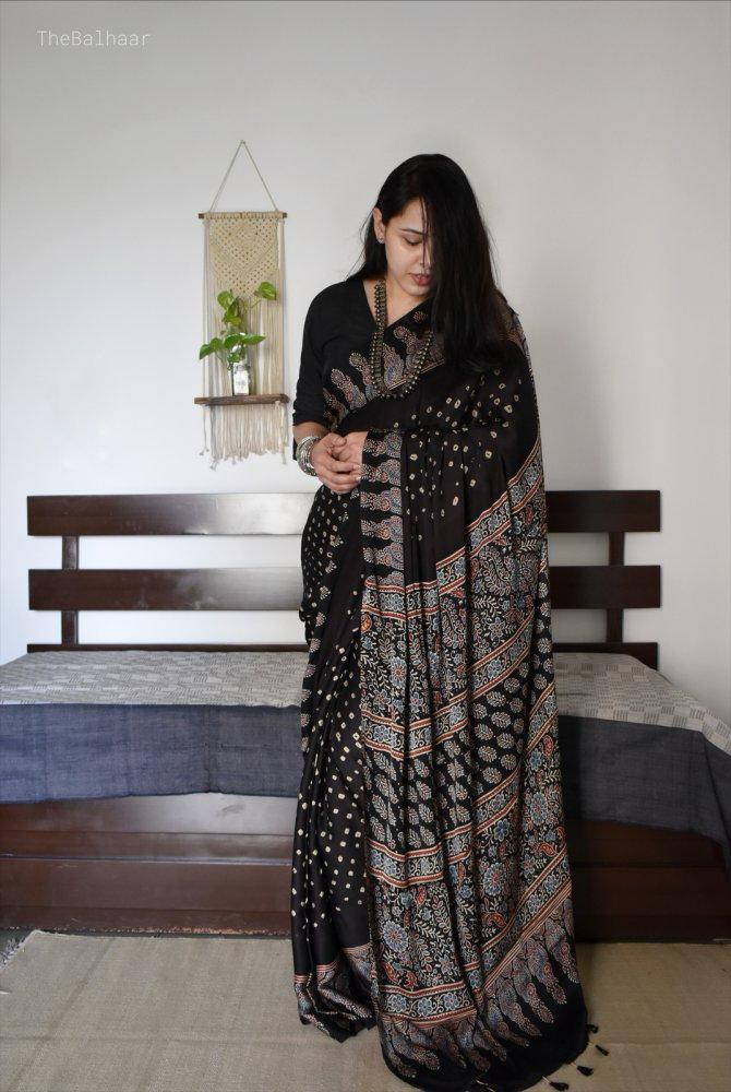 Tussar Silk Saree With Digital Print🫐🍇