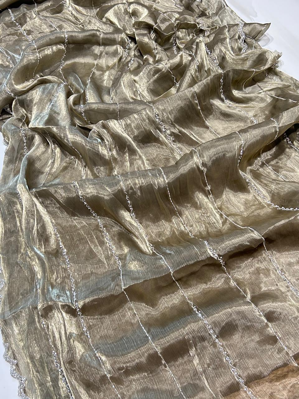 Soft Crush Tissue Saree🌸🦋